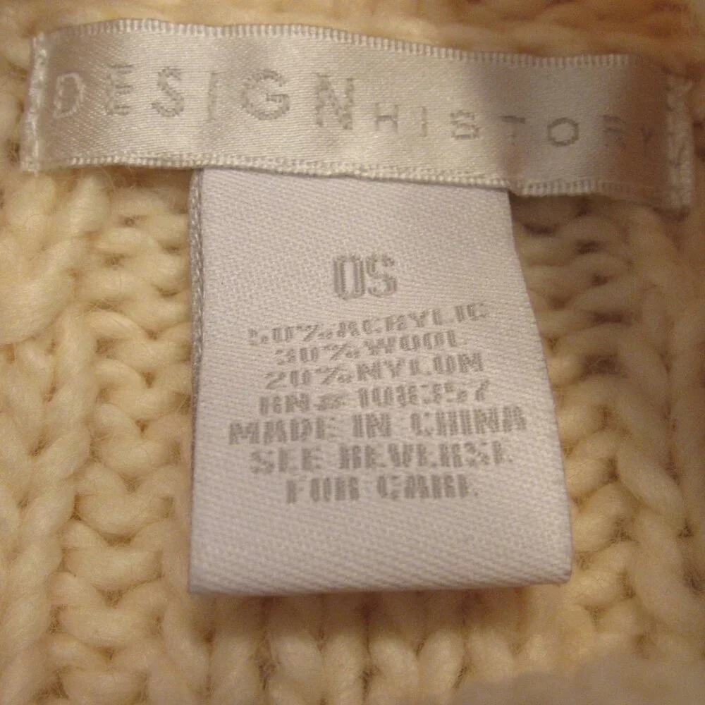 Design History Shrug Shawl Poncho Sweater Pearl NWT